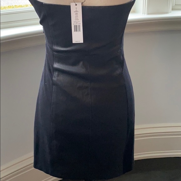 Theory strapless and leather dress - Picture 4 of 8